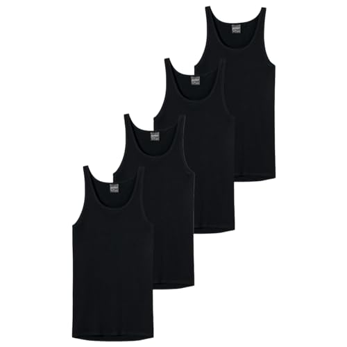 Schiesser - Original Classics Feinripp - Unterhemd/Tanktop - 4er Pack (5 Schwarz) von Schiesser