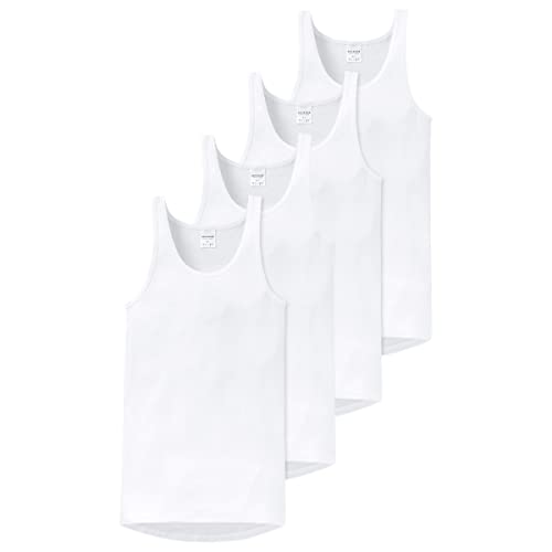 Schiesser Original Classics Feinripp Unterhemd - 005121 - 4er Spar-Pack, White, 7 von Schiesser