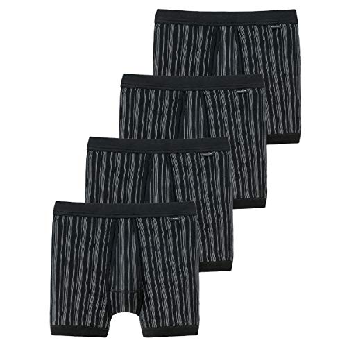 Schiesser - Original Classics Feinripp - Unterhose kurz mit Eingriff - 172695-4er Pack (6 Schwarz) von Schiesser