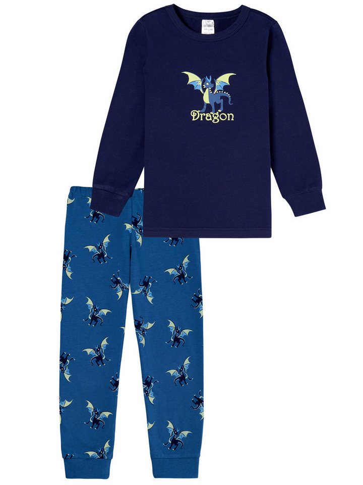 Schiesser Pyjama Boys World (2 tlg) schlafanzug schlafmode bequem von Schiesser