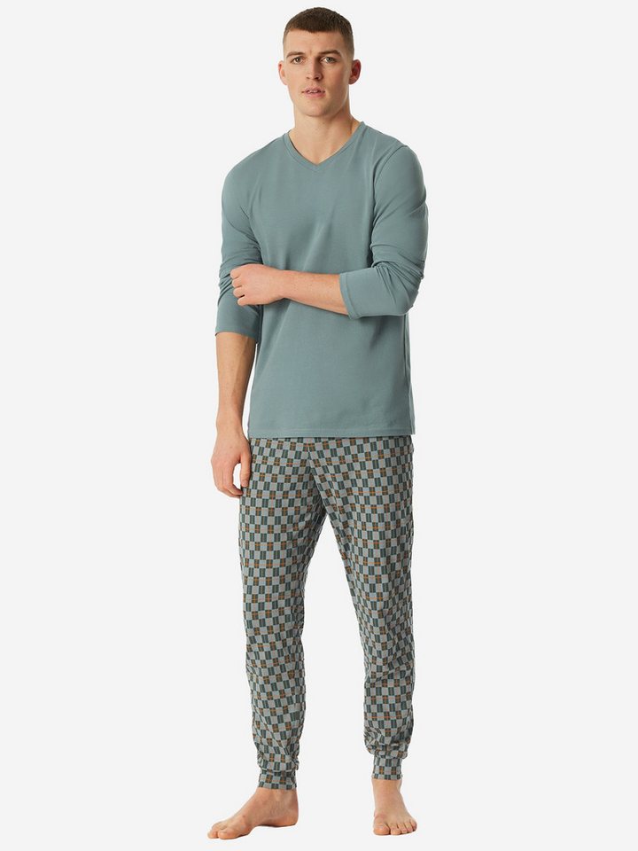 Schiesser Pyjama Casual Essentials (2 tlg) schlafanzug schlafmode bequem von Schiesser