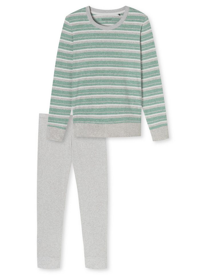 Schiesser Pyjama Casual Essentials (2 tlg) schlafanzug schlafmode bequem von Schiesser