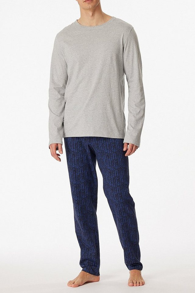 Schiesser Pyjama Casual Nightwear (2 tlg) Herren Schlafanzug lang - reine Baumwolle von Schiesser