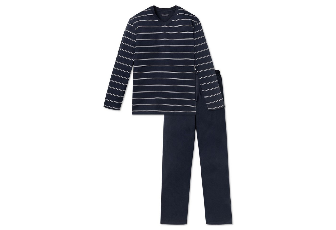 Schiesser Pyjama Herren Pyjama Baumwolle (2 tlg) von Schiesser