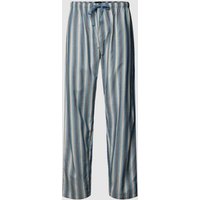 Schiesser Pyjama-Hose mit Tartan-Karo Modell 'Mix + Relax' in Blau, Größe 52 von Schiesser