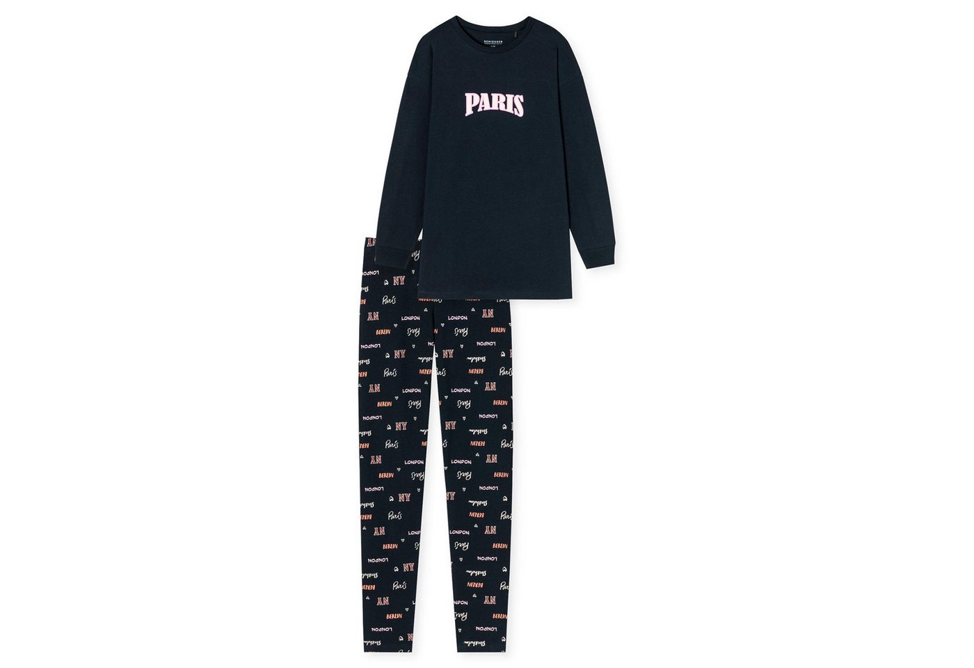 Schiesser Pyjama Mädchen Pyjama Baumwolle (2 tlg) von Schiesser
