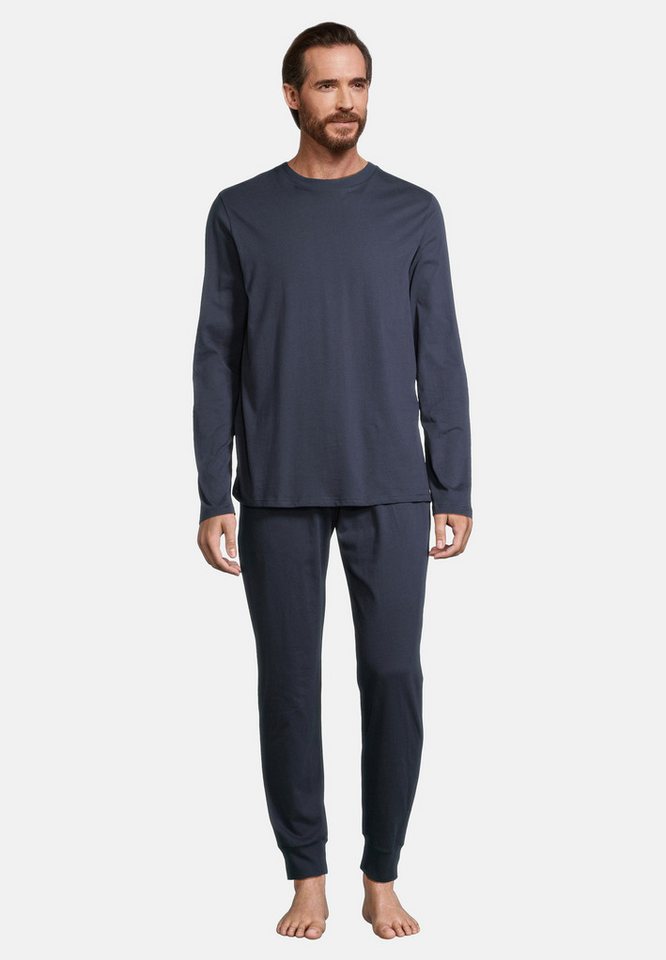 Schiesser Pyjama Night & Home (Set, 2 tlg) Schlafanzug - Baumwolle - Atmungsaktiv - Hose mit seitlichen Taschen von Schiesser