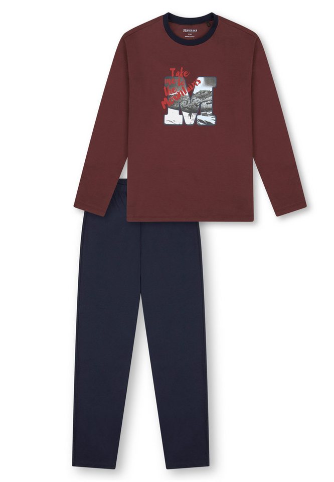 Schiesser Pyjama Nightwear (Set, 2 tlg) Schlafanzug - Baumwolle - Atmungsaktiv von Schiesser