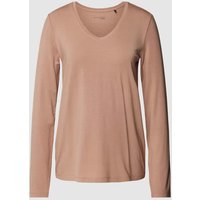 Schiesser Pyjama-Oberteil in unifarbenem Design in Taupe, Größe 38 von Schiesser