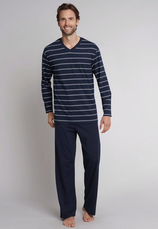 Schiesser Pyjama selected! premium inspiration" (2 tlg) bis Gr. 62(5XL), V-Ausschnitt" von Schiesser