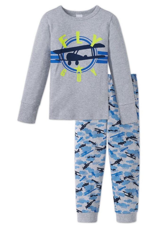 Schiesser Schlafanzug Senkrechtstarter (Set, Set) Jungen Schlafanzug lang, Interlock, 100% Baumwolle von Schiesser