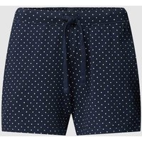 Schiesser Pyjama-Shorts  mit Allover-Muster in Marine, Größe 34 von Schiesser