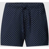 Schiesser Pyjama-Shorts  mit Allover-Muster in Marine, Größe 38 von Schiesser