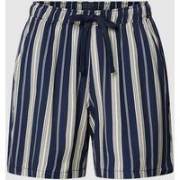 Schiesser Pyjama-Shorts mit Streifenmuster in Dunkelblau, Größe 36 von Schiesser