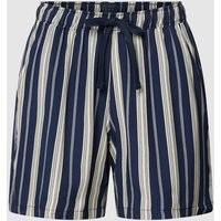 Schiesser Pyjama-Shorts mit Streifenmuster in Dunkelblau, Größe 38 von Schiesser