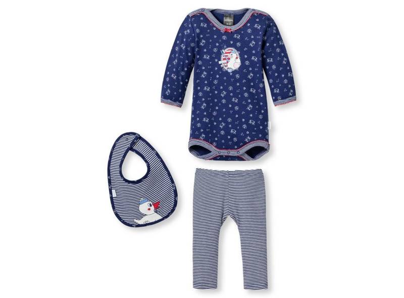 Schiesser Schlafanzug Splash Day (Set, Set) Mädchen 3-teilig, Baby Body+Hose+Lätzchen, 100% Baumwolle von Schiesser