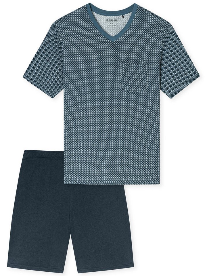 Schiesser Pyjama V-Ausschnitt - Comfort Nightwear (2 tlg) schlafanzug schlafmode bequem von Schiesser