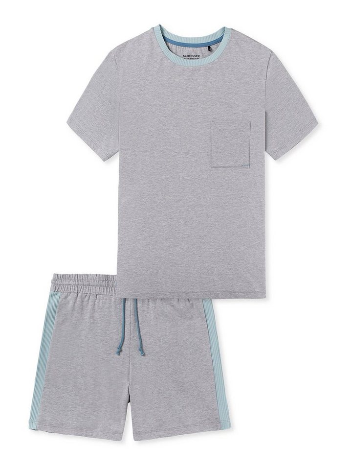 Schiesser Pyjama kurz - Casual Nightwear (2 tlg) schlafanzug schlafmode bequem von Schiesser