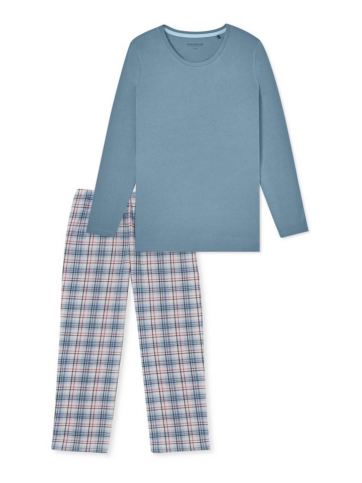 Schiesser Pyjama lang - Comfort Essentials (2 tlg) schlafanzug schlafmode bequem von Schiesser