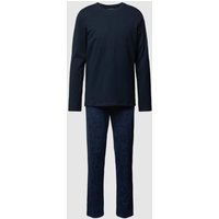 Schiesser Pyjama mit floralem Muster Modell 'Casual Essentials' in Petrol, Größe 58 von Schiesser