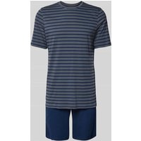 Schiesser Pyjama mit geripptem Rundhalsausschnitt in Anthrazit, Größe 48 Schiesser Pyjama mit geripptem Rundhalsausschnitt in Anthrazit, Größe 48 von Schiesser