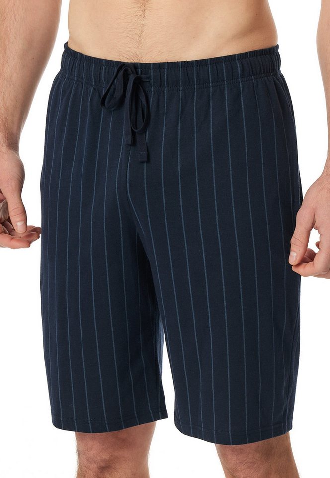 Schiesser Pyjamahose Mix + Relax Baumwolle, seitliche Taschen, Bindekordel von Schiesser