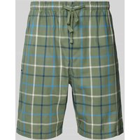 Schiesser Regular Fit Pyjama-Shorts mit elastischem Bund in Oliv, Größe 52 von Schiesser