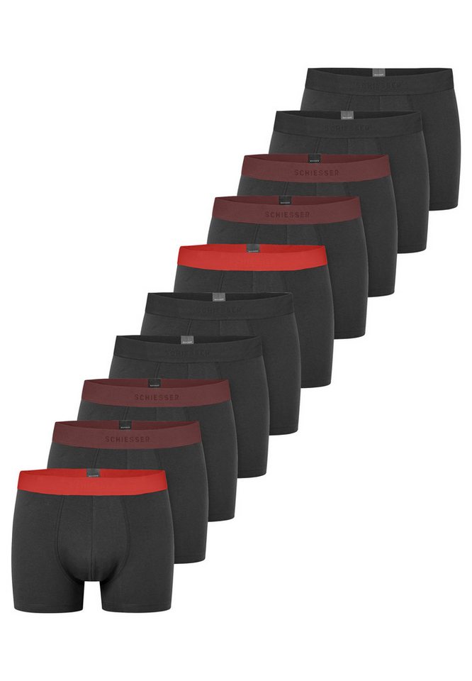 Schiesser Retro Boxer 10er Pack 95/5 Cotton (Spar-Set, 10-St) Retro Short / Pant - Baumwolle - ohne Eingriff - Atmungsaktiv von Schiesser