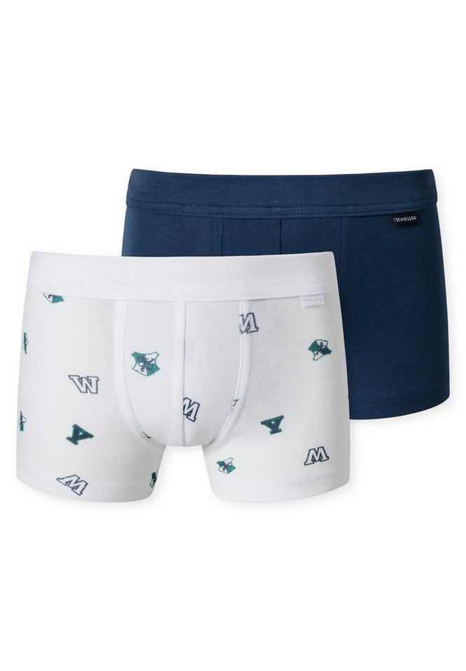 Schiesser Retro Boxer 2er Pack Feinripp Organic Cotton (Spar-Set, 2-St) Retro Short / Pant - Baumwolle - Extra breiter Softbund von Schiesser