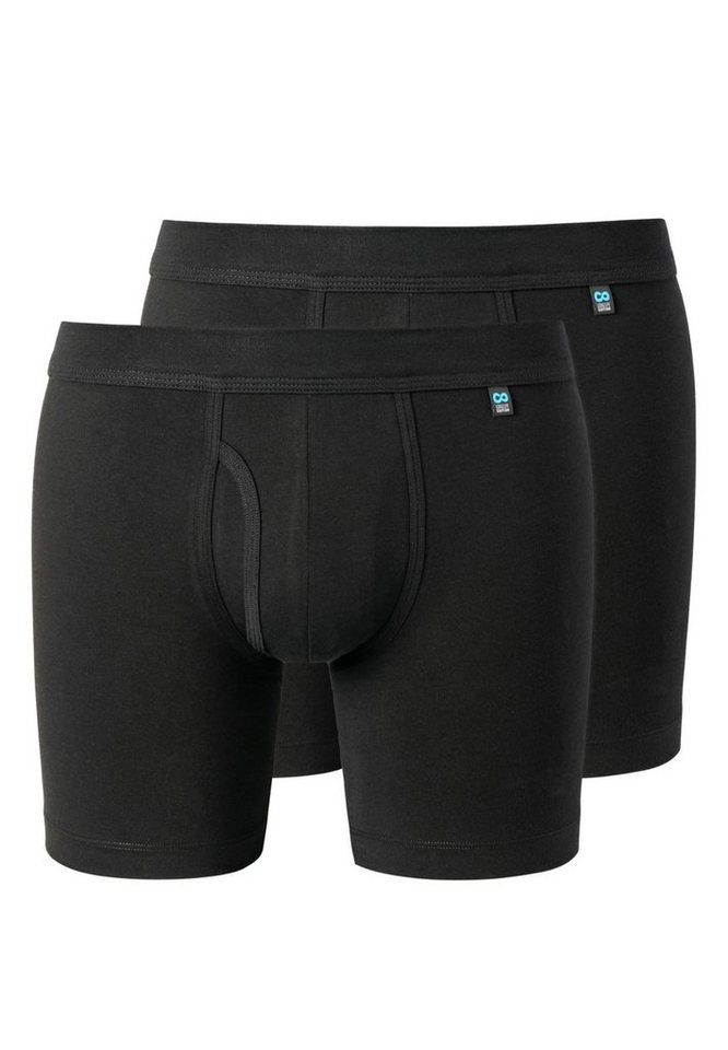 Schiesser Retro Boxer 2er Pack Long Life Cotton (Spar-Set, 2-St) Long Short / Pant - Baumwolle - mit Eingriff von Schiesser