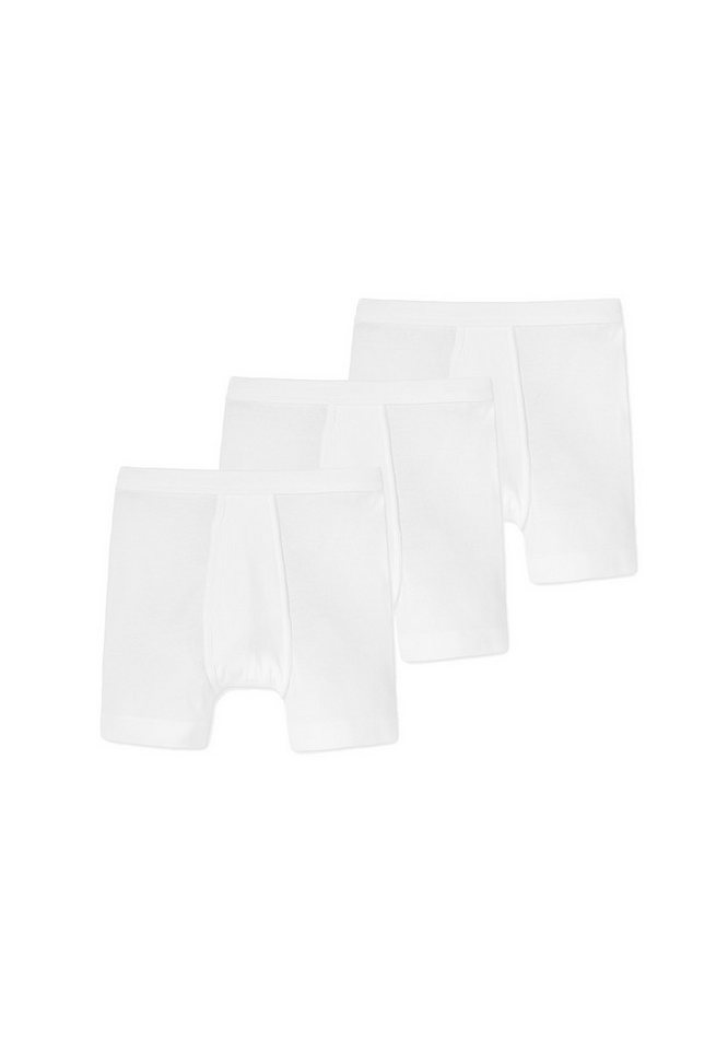 Schiesser Retro Boxer 3er Pack Essentials Feinripp (Spar-Set, 3-St) Long Short / Pant - Baumwolle - mit Eingriff - Atmungsaktiv von Schiesser
