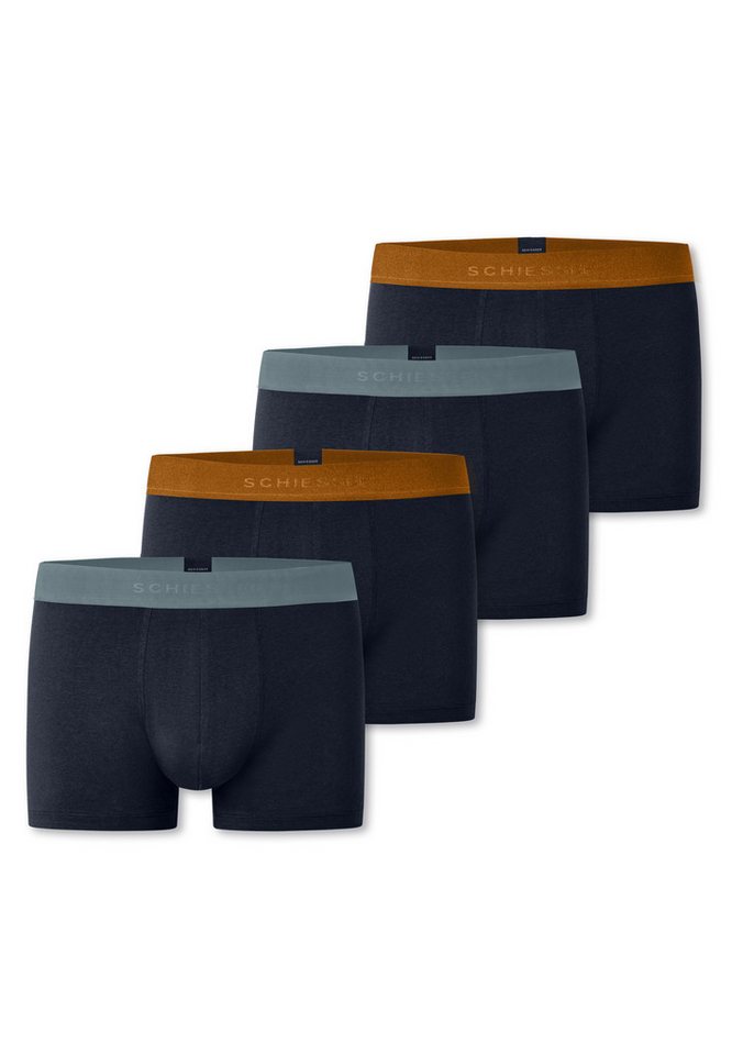 Schiesser Retro Boxer 4er Pack 95/5 Cotton (Spar-Set, 4-St) Long Short / Pant - Baumwolle - ohne Eingriff - Atmungsaktiv von Schiesser