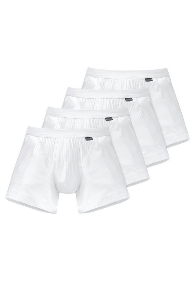 Schiesser Retro Boxer 4er Pack Cotton Essentials Authentic (Spar-Set, 4-St) Retro Short / Pant - Baumwolle - mit Eingriff von Schiesser