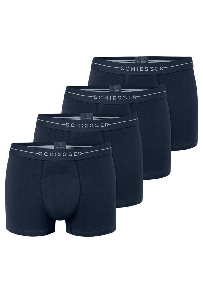 Schiesser Retro Boxer 4er Pack Cotton Flex (Spar-Set, 4-St) Retro Short / Pant - Baumwolle - ohne Eingriff - Atmungsaktiv von Schiesser