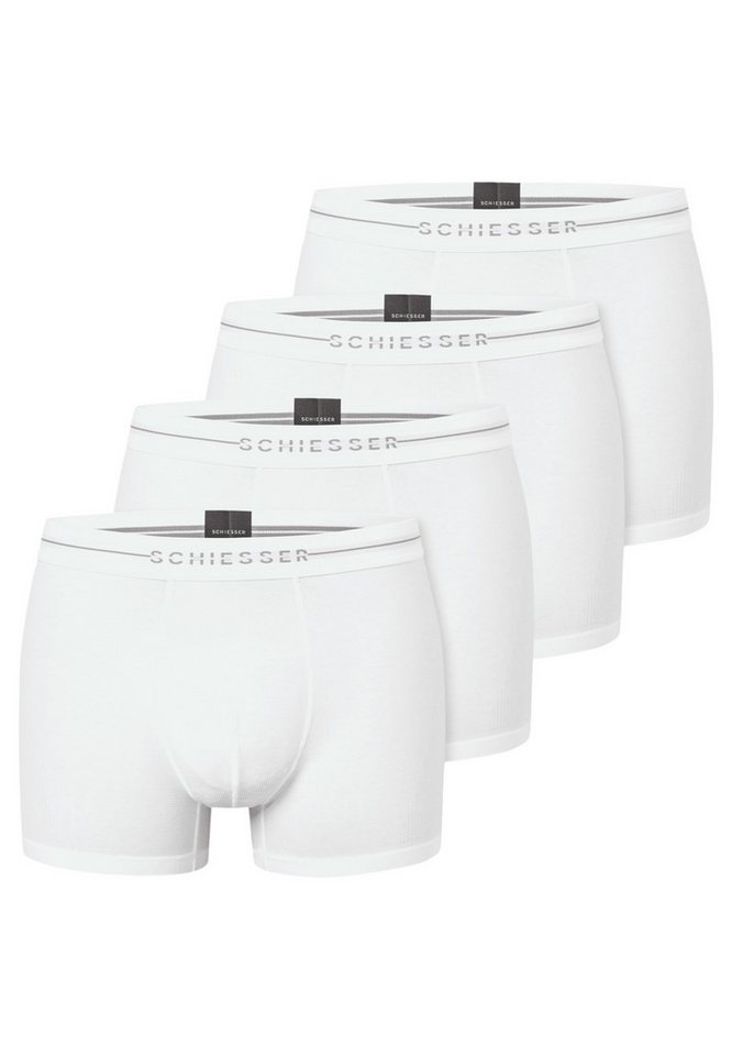 Schiesser Retro Boxer 4er Pack Cotton Flex (Spar-Set, 4-St) Retro Short / Pant - Baumwolle - ohne Eingriff - Atmungsaktiv von Schiesser