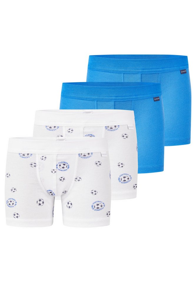 Schiesser Retro Boxer 4er Pack Kids Boys Feinripp Organic Cotton (Spar-Set, 4-St) Retro Short / Pant - Baumwolle - ohne Eingriff von Schiesser