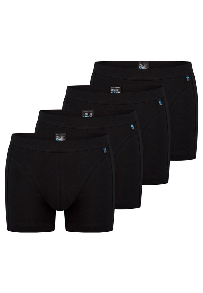 Schiesser Retro Boxer 4er Pack Long Life Cotton (Spar-Set, 4-St) Retro Short / Pant - Baumwolle - ohne Eingriff - Atmungsaktiv von Schiesser