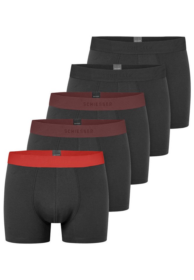 Schiesser Retro Boxer 5er Pack 95/5 Cotton (Spar-Set, 5-St) Retro Short / Pant - Baumwolle - ohne Eingriff - Atmungsaktiv von Schiesser