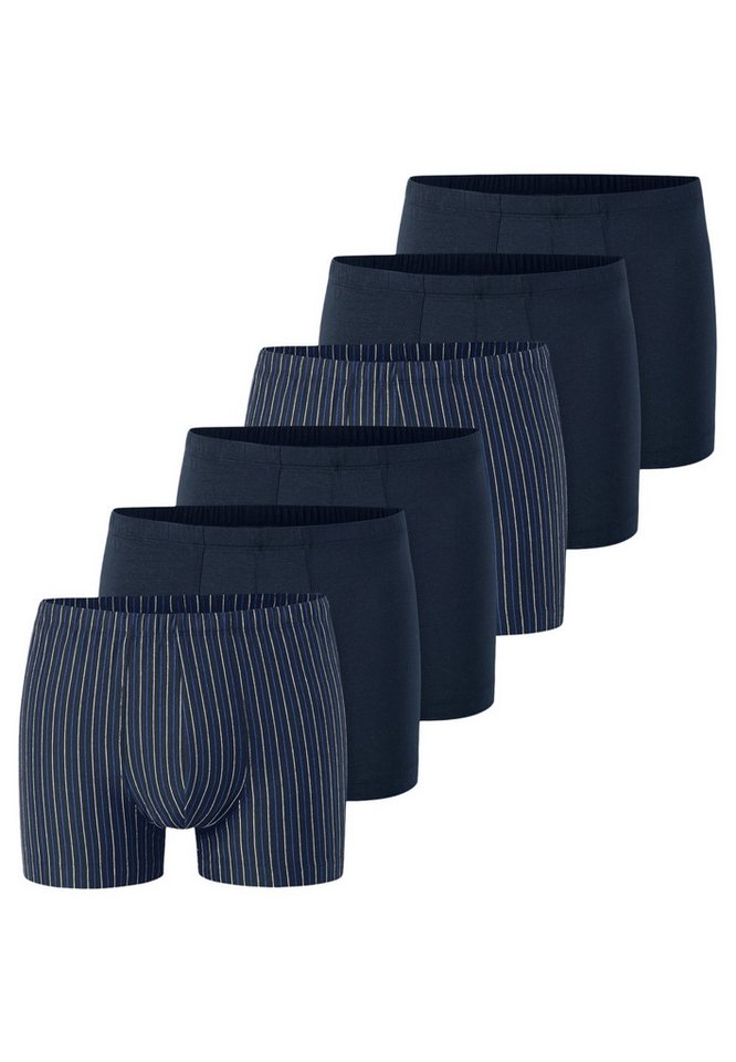 Schiesser Retro Boxer 6er Pack 95/5 Essentials (Spar-Set, 6-St) Retro Short / Pant - Baumwolle - ohne Eingriff - Atmungsaktiv von Schiesser