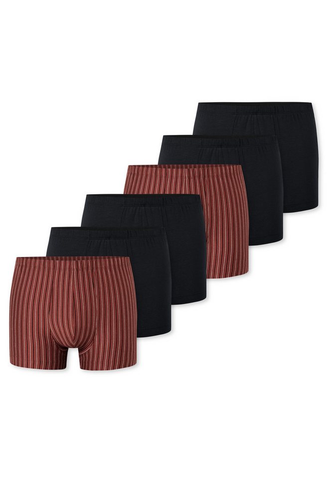 Schiesser Retro Boxer 6er Pack 95/5 Essentials - Cotton (Spar-Set, 6-St) Retro Short / Pant - Baumwolle - ohne Eingriff - Atmungsaktiv von Schiesser