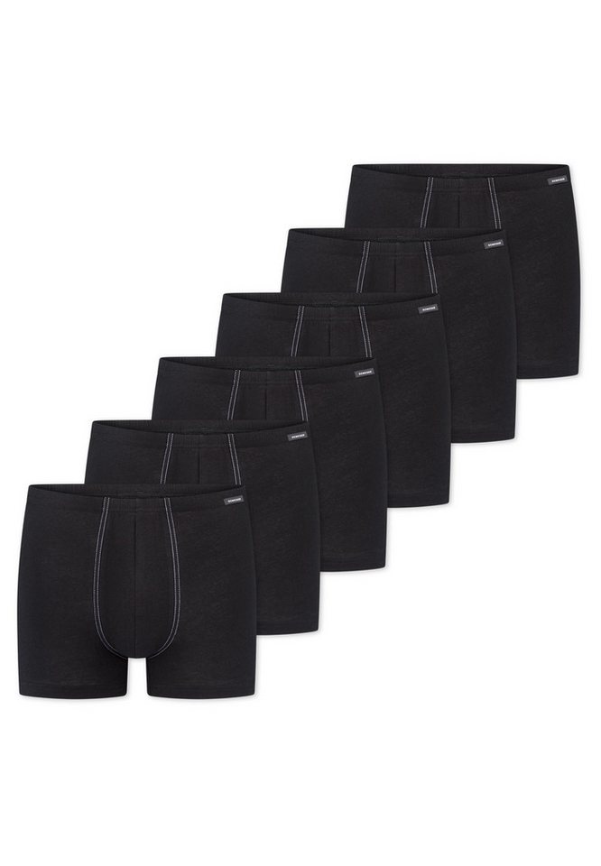 Schiesser Retro Boxer 6er Pack Cotton Essentials (Spar-Set, 6-St) Retro Short / Pant - Baumwolle - ohne Eingriff - Atmungsaktiv von Schiesser