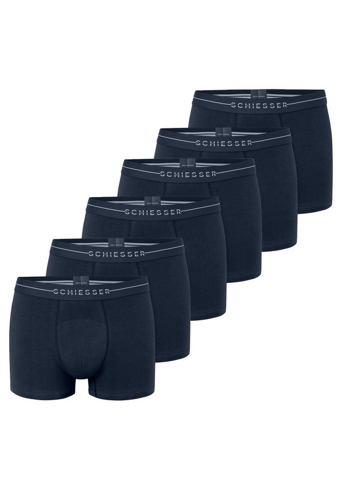 Schiesser Retro Boxer 6er Pack Cotton Flex (Spar-Set, 6-St) Retro Short / Pant - Baumwolle - ohne Eingriff - Atmungsaktiv von Schiesser