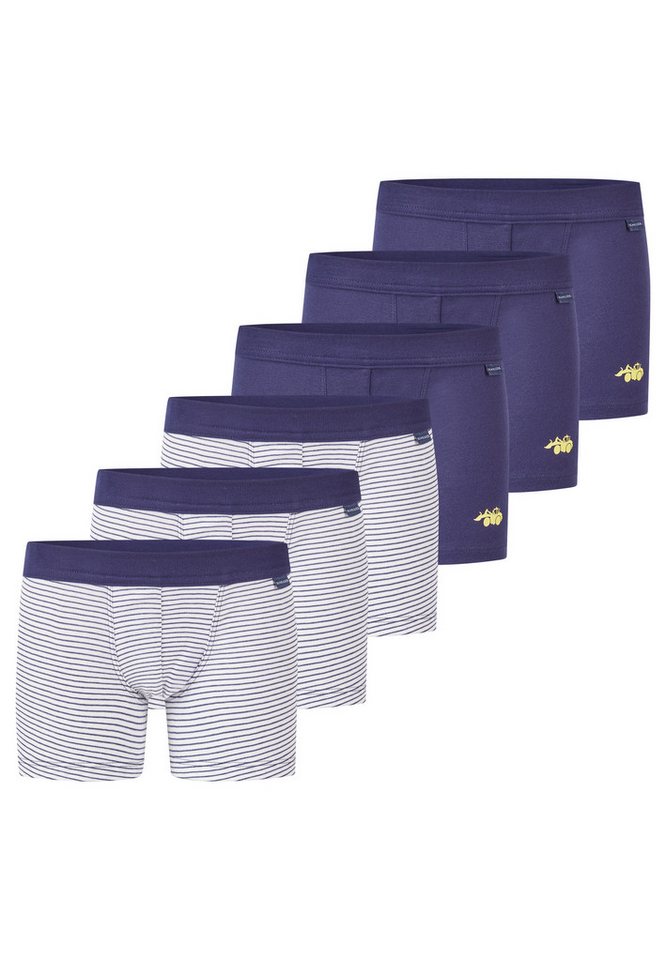 Schiesser Retro Boxer 6er Pack Kids Boys Feinripp Organic Cotton (Spar-Set, 6-St) Retro Short / Pant - Baumwolle - ohne Eingriff von Schiesser