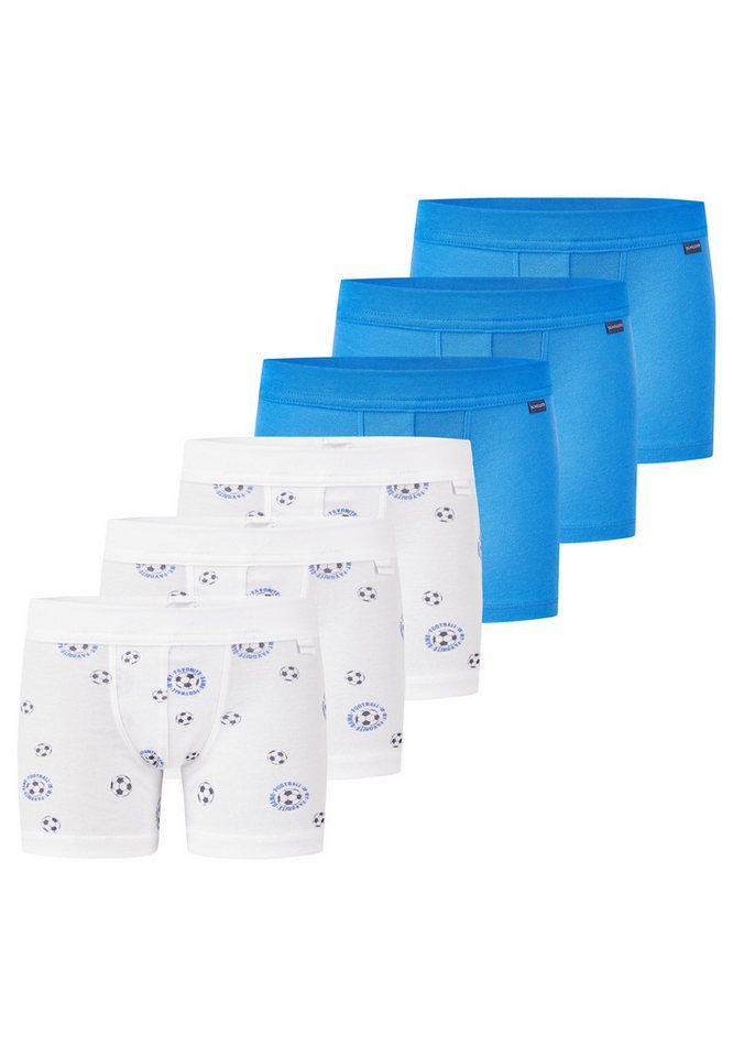 Schiesser Retro Boxer 6er Pack Kids Boys Feinripp Organic Cotton (Spar-Set, 6-St) Retro Short / Pant - Baumwolle - ohne Eingriff von Schiesser
