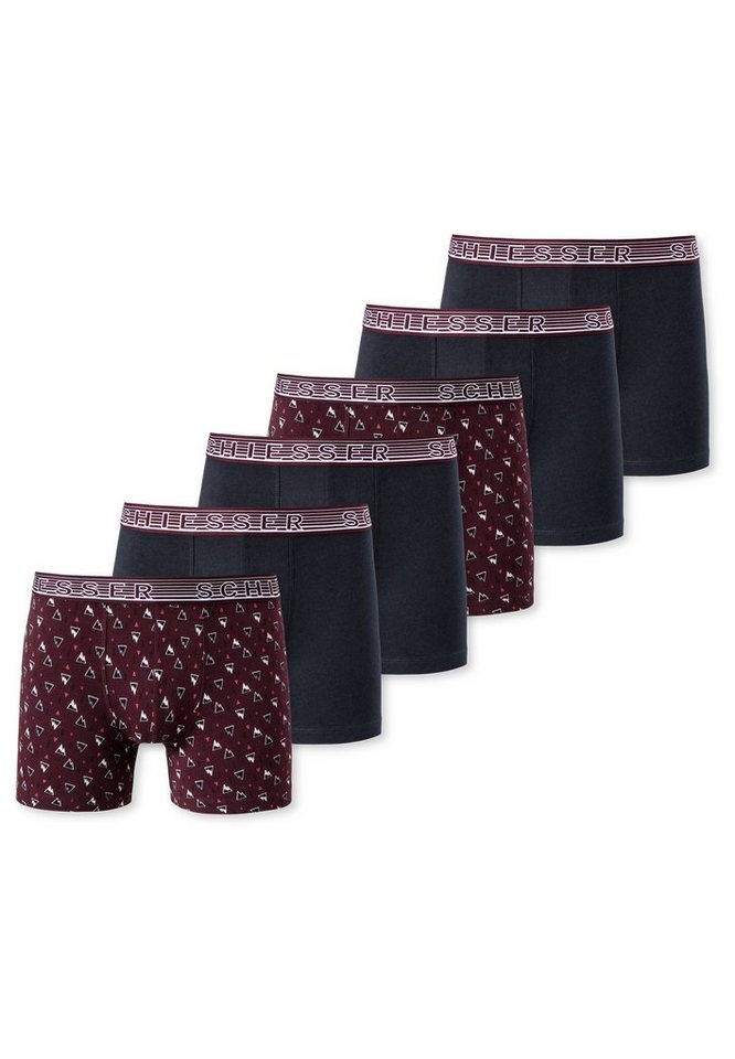 Schiesser Retro Boxer 6er Pack Teens Boys 95/5 Organic Cotton (Spar-Set, 6-St) Retro Short / Pant - Baumwolle - Ohne Eingriff - von Schiesser