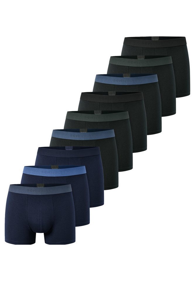 Schiesser Retro Boxer 9er Pack 95/5 Cotton (Spar-Set, 9-St) Retro Short / Pant - Baumwolle - ohne Eingriff - Atmungsaktiv von Schiesser