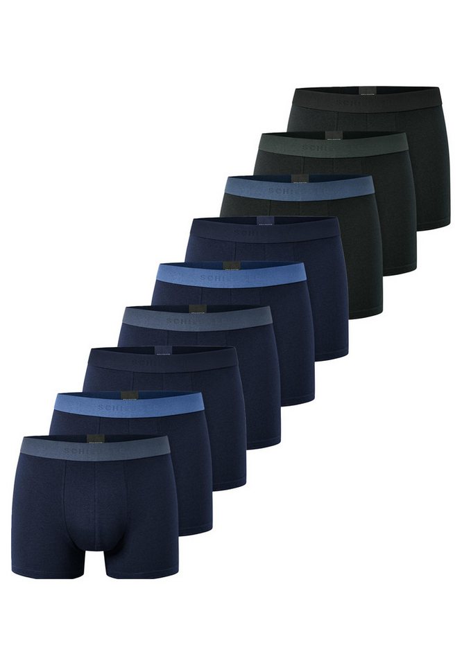 Schiesser Retro Boxer 9er Pack 95/5 Cotton (Spar-Set, 9-St) Retro Short / Pant - Baumwolle - ohne Eingriff - Atmungsaktiv von Schiesser