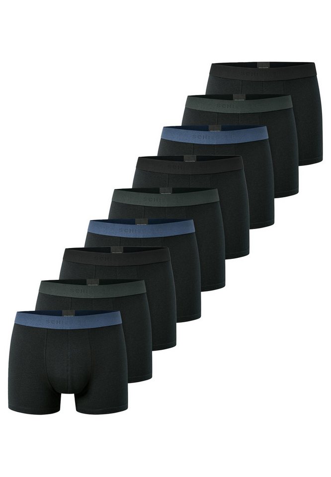 Schiesser Retro Boxer 9er Pack 95/5 Cotton (Spar-Set, 9-St) Retro Short / Pant - Baumwolle - ohne Eingriff - Atmungsaktiv von Schiesser