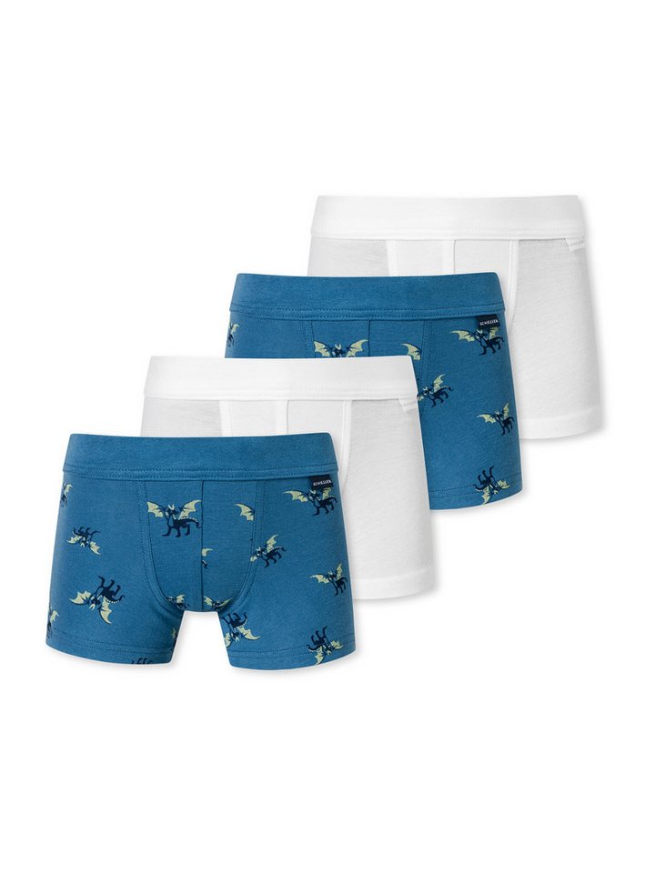 Schiesser Retro Boxer Fine Rib (4-St) Retro-Boxer retroshorts boxershorts von Schiesser