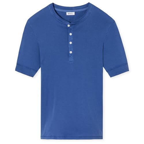 Schiesser Revival, He-Shirt Karl-Heinz, halbarm, KL, Atlantic-blau, 007-XL von Schiesser